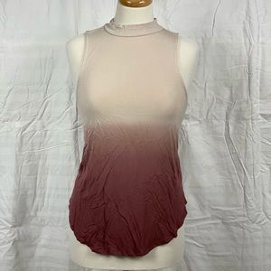 Light Pink to Maroon Ombré Tank Top